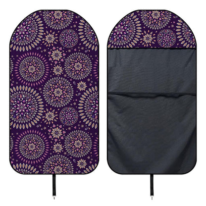 Purple Bohemian Mandala Pattern Print Waterproof Car Seat Cover