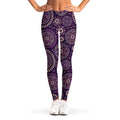Purple Bohemian Mandala Pattern Print Women's Leggings