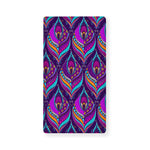 Purple Bohemian Peacock Feather Print Baby Crib Sheet