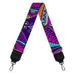 Purple Bohemian Peacock Feather Print Bag Strap