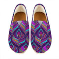 Purple Bohemian Peacock Feather Print Casual Shoes