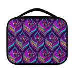Purple Bohemian Peacock Feather Print Classic Bible Case