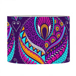 Purple Bohemian Peacock Feather Print Drum Lamp Shade
