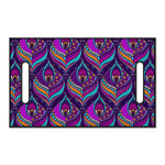 Purple Bohemian Peacock Feather Print Golf Cart Seat Cover