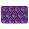 Purple Bohemian Peacock Feather Print Indoor Door Mat