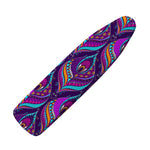 Purple Bohemian Peacock Feather Print Ironing Board Cover