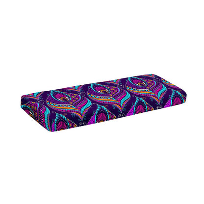 Purple Bohemian Peacock Feather Print Piano Keyboard Cover