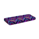 Purple Bohemian Peacock Feather Print Piano Keyboard Cover