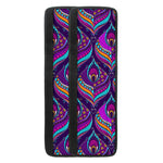 Purple Bohemian Peacock Feather Print Refrigerator Handle Covers