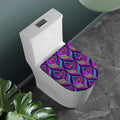 Purple Bohemian Peacock Feather Print Toilet Lid Cover