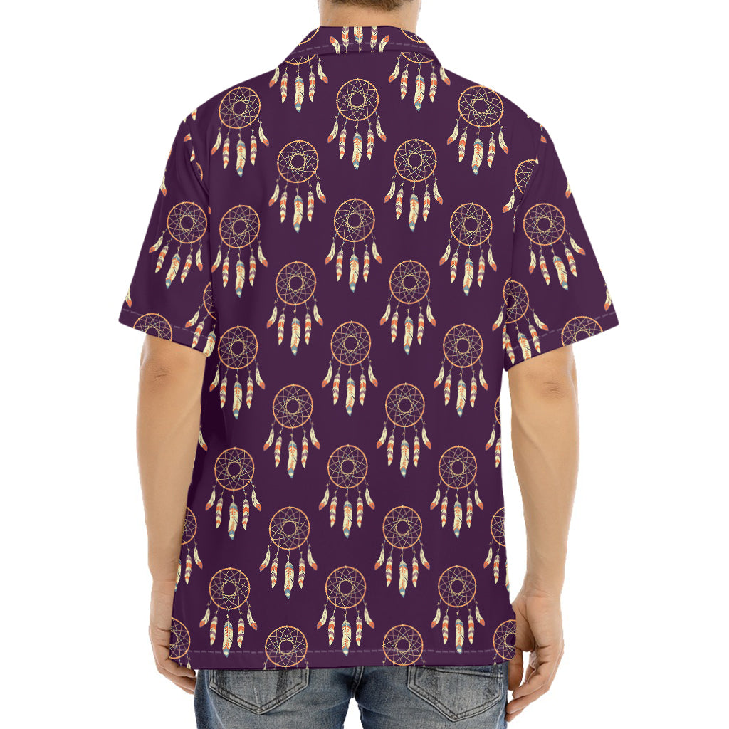 Purple Boho Dream Catcher Pattern Print Aloha Shirt