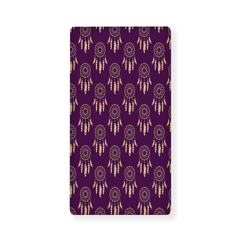 Purple Boho Dream Catcher Pattern Print Baby Crib Sheet