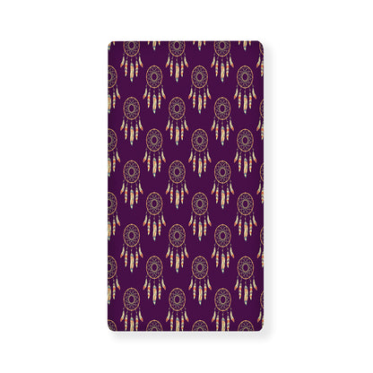 Purple Boho Dream Catcher Pattern Print Baby Crib Sheet
