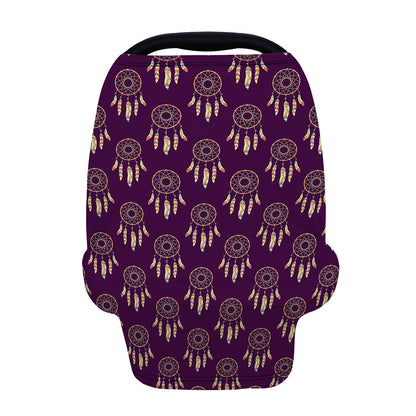 Purple Boho Dream Catcher Pattern Print Baby Seat Cover