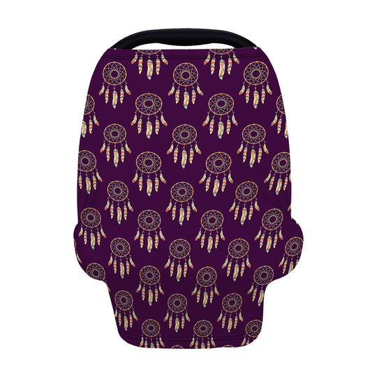 Purple Boho Dream Catcher Pattern Print Baby Seat Cover