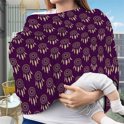 Purple Boho Dream Catcher Pattern Print Baby Seat Cover