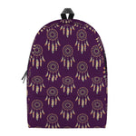 Purple Boho Dream Catcher Pattern Print Backpack
