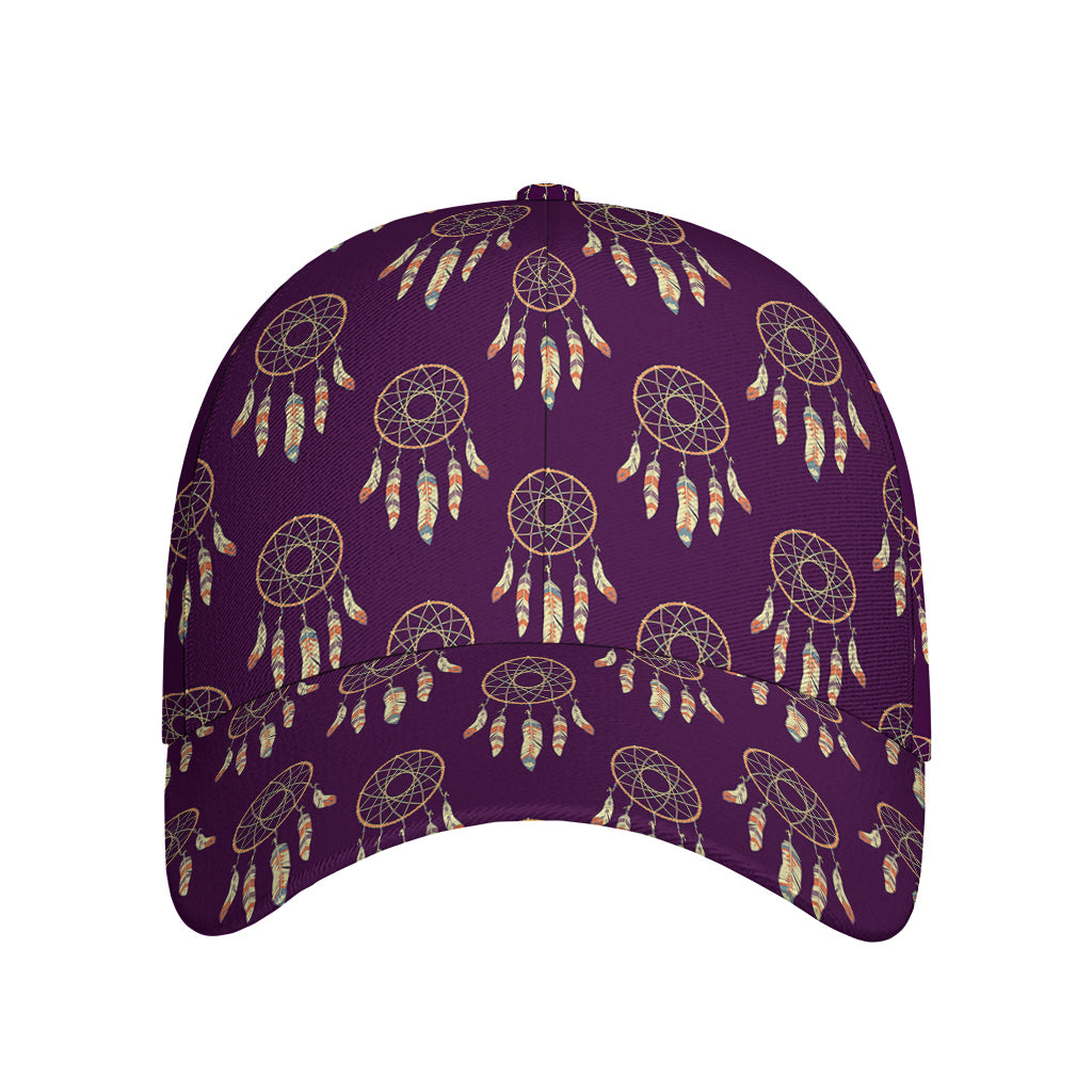 Purple Boho Dream Catcher Pattern Print Baseball Cap