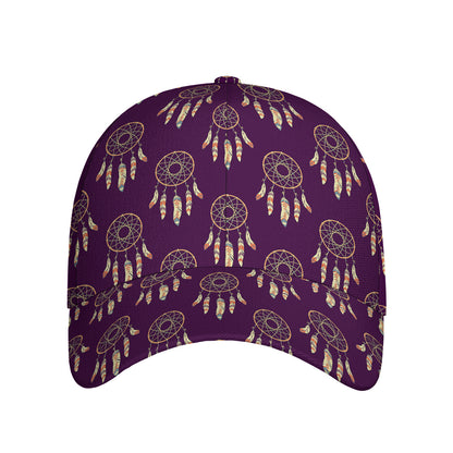 Purple Boho Dream Catcher Pattern Print Baseball Cap