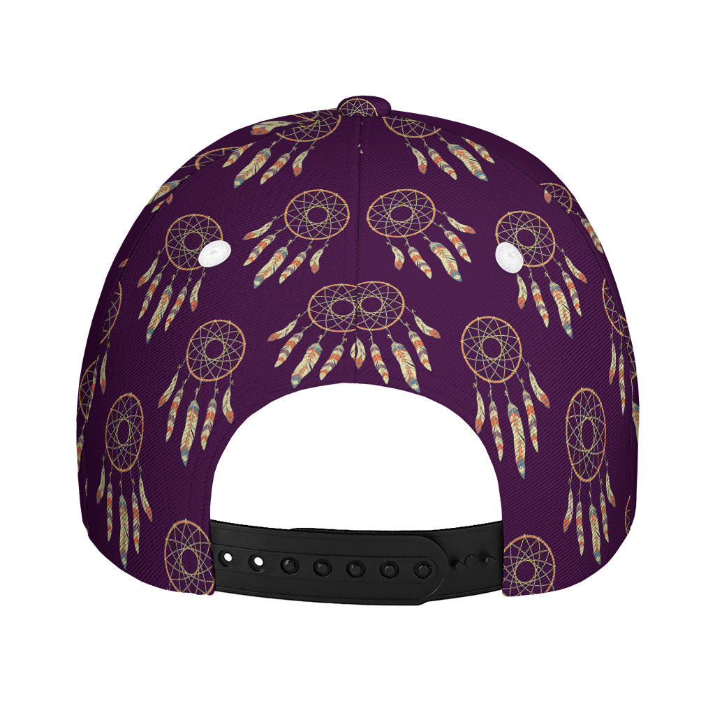 Purple Boho Dream Catcher Pattern Print Baseball Cap