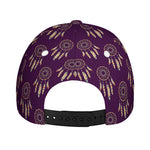 Purple Boho Dream Catcher Pattern Print Baseball Cap