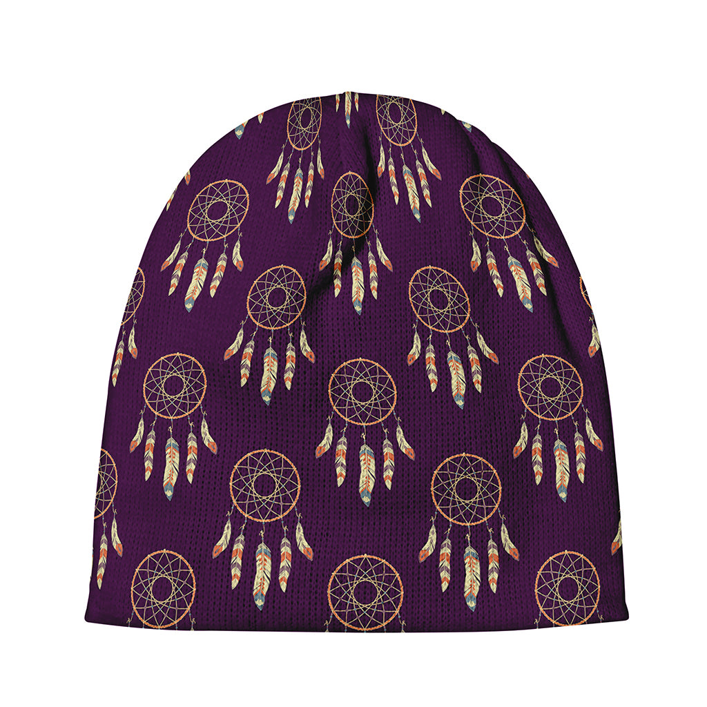 Purple Boho Dream Catcher Pattern Print Beanie
