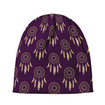 Purple Boho Dream Catcher Pattern Print Beanie