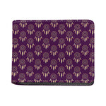 Purple Boho Dream Catcher Pattern Print Bifold Wallet