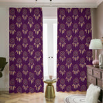 Purple Boho Dream Catcher Pattern Print Blackout Pencil Pleat Curtains