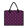 Purple Boho Dream Catcher Pattern Print Canvas Tote Bag