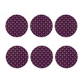 Purple Boho Dream Catcher Pattern Print Coaster Set