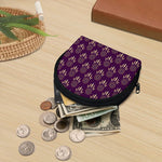 Purple Boho Dream Catcher Pattern Print Coin Purse