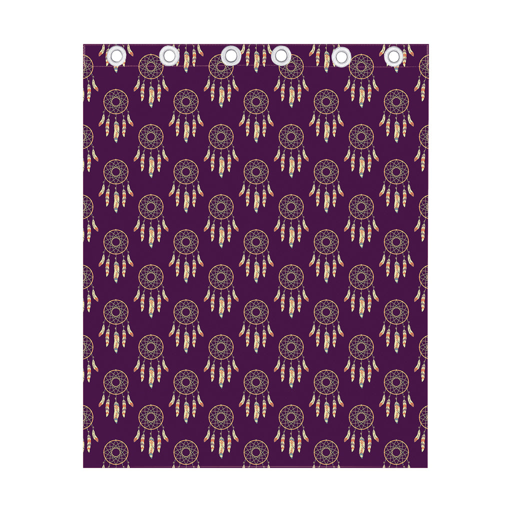 Purple Boho Dream Catcher Pattern Print Curtain