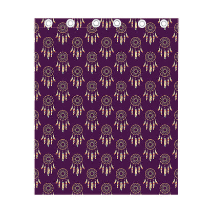 Purple Boho Dream Catcher Pattern Print Curtain