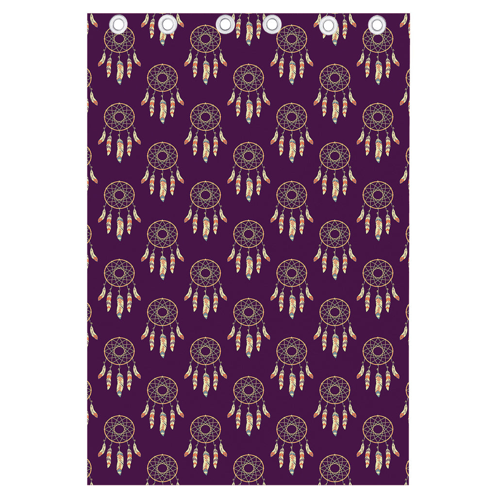 Purple Boho Dream Catcher Pattern Print Curtain
