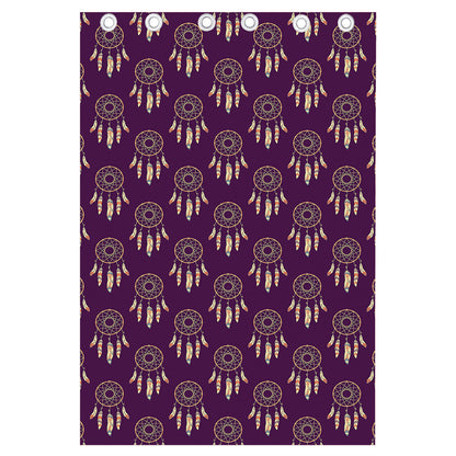 Purple Boho Dream Catcher Pattern Print Curtain
