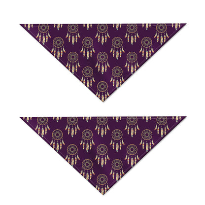 Purple Boho Dream Catcher Pattern Print Dog Bandana