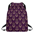 Purple Boho Dream Catcher Pattern Print Drawstring Backpack