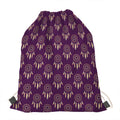 Purple Boho Dream Catcher Pattern Print Drawstring Bag