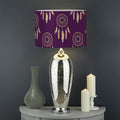 Purple Boho Dream Catcher Pattern Print Drum Lamp Shade