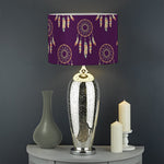 Purple Boho Dream Catcher Pattern Print Drum Lamp Shade