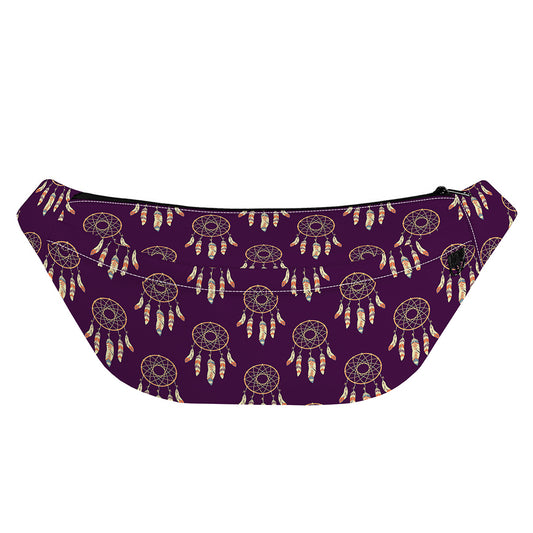 Purple Boho Dream Catcher Pattern Print Fanny Pack