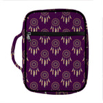Purple Boho Dream Catcher Pattern Print Front Pocket Bible Bag