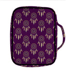 Purple Boho Dream Catcher Pattern Print Front Pocket Bible Bag