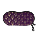 Purple Boho Dream Catcher Pattern Print Glasses Case