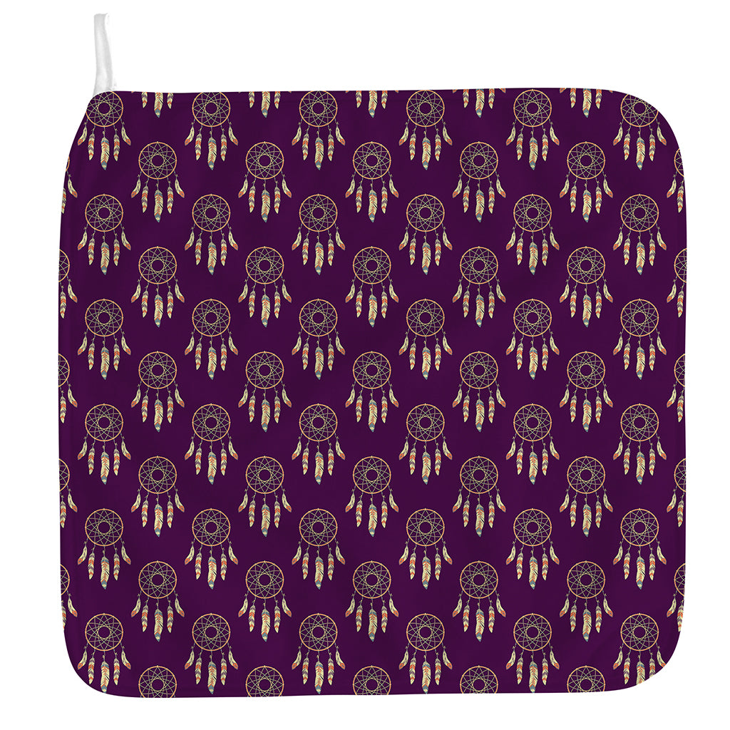 Purple Boho Dream Catcher Pattern Print Hand Towel