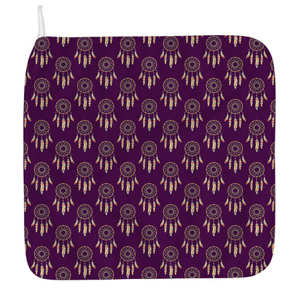 Purple Boho Dream Catcher Pattern Print Hand Towel