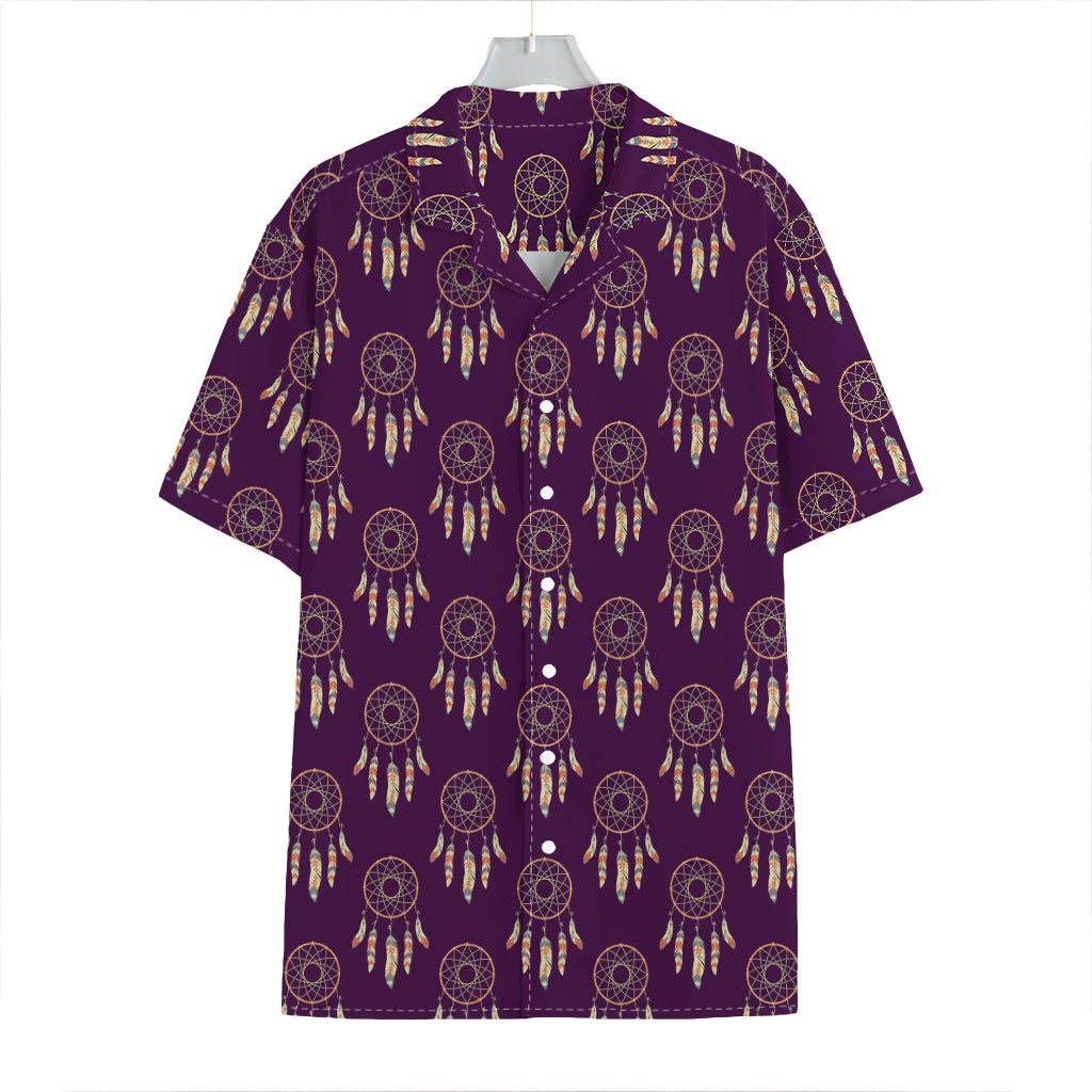 Purple Boho Dream Catcher Pattern Print Hawaiian Shirt