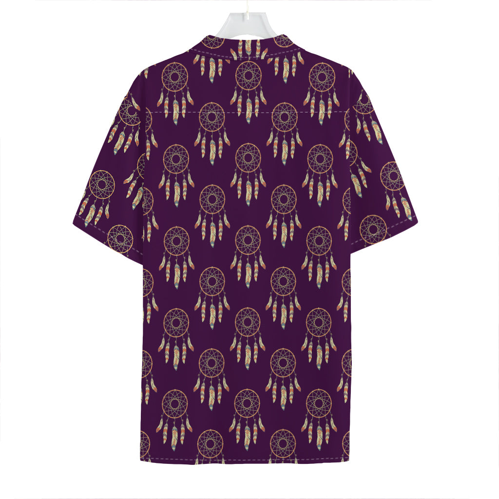 Purple Boho Dream Catcher Pattern Print Hawaiian Shirt