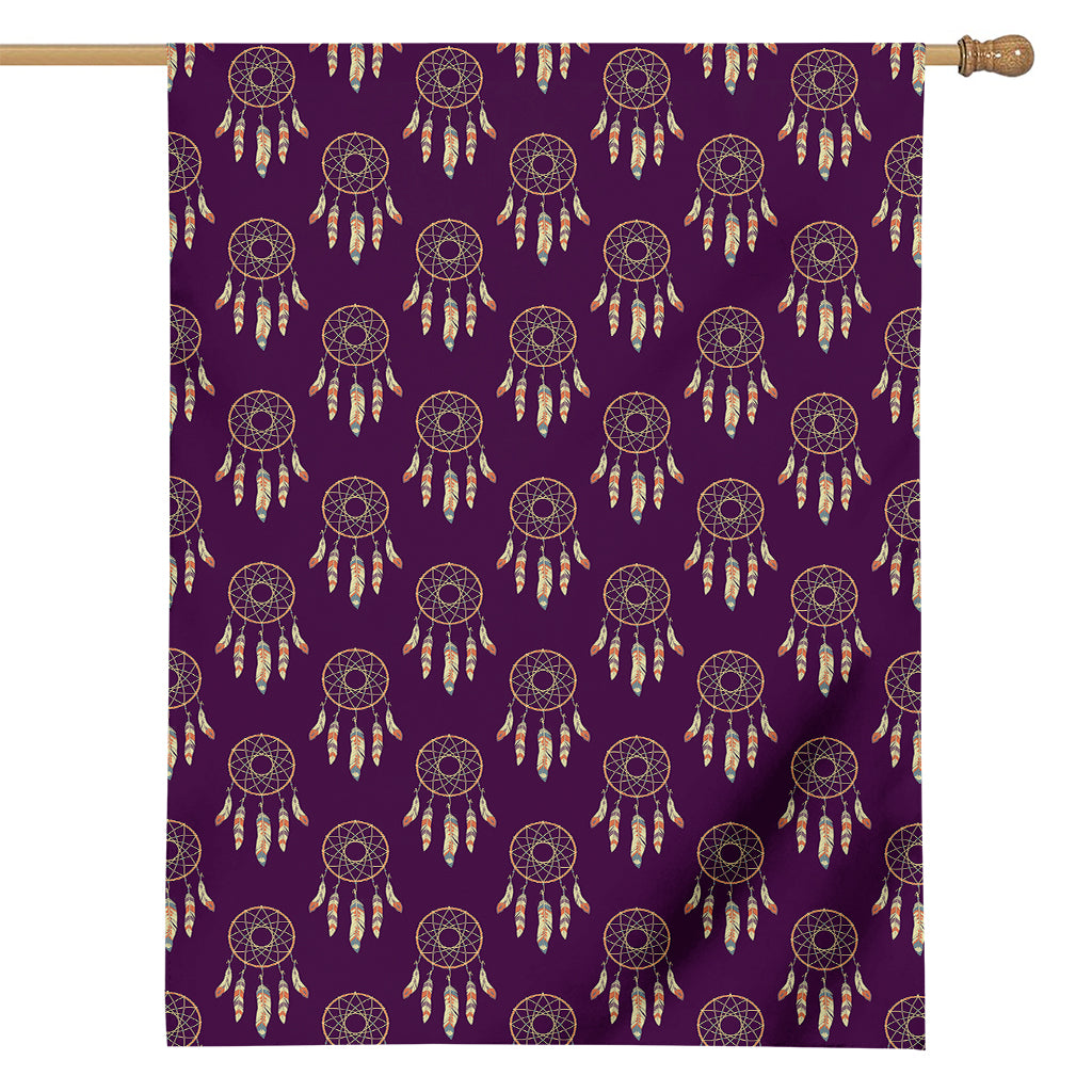 Purple Boho Dream Catcher Pattern Print House Flag